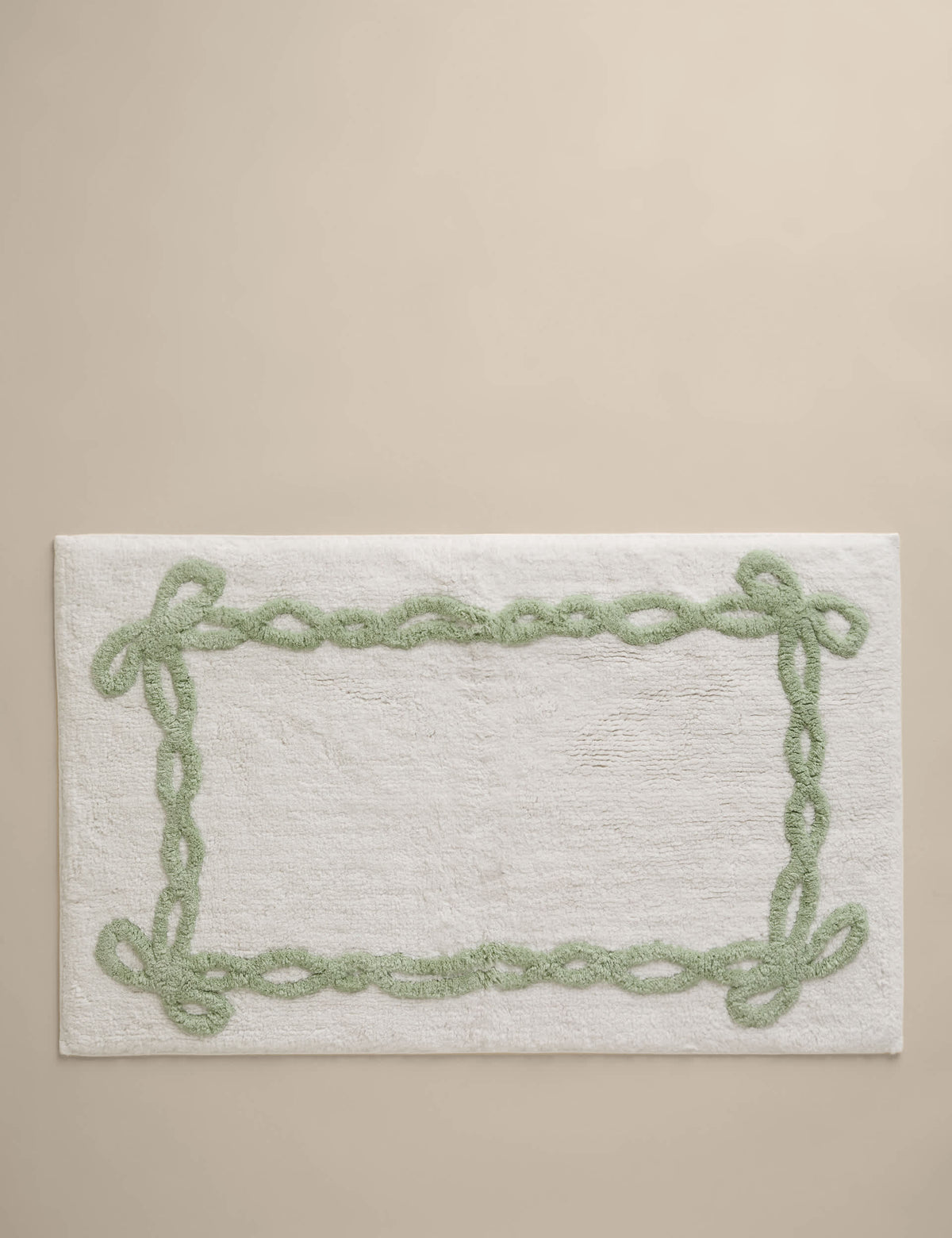 Cotton bow bath mat 50x80cm, imported from the UK