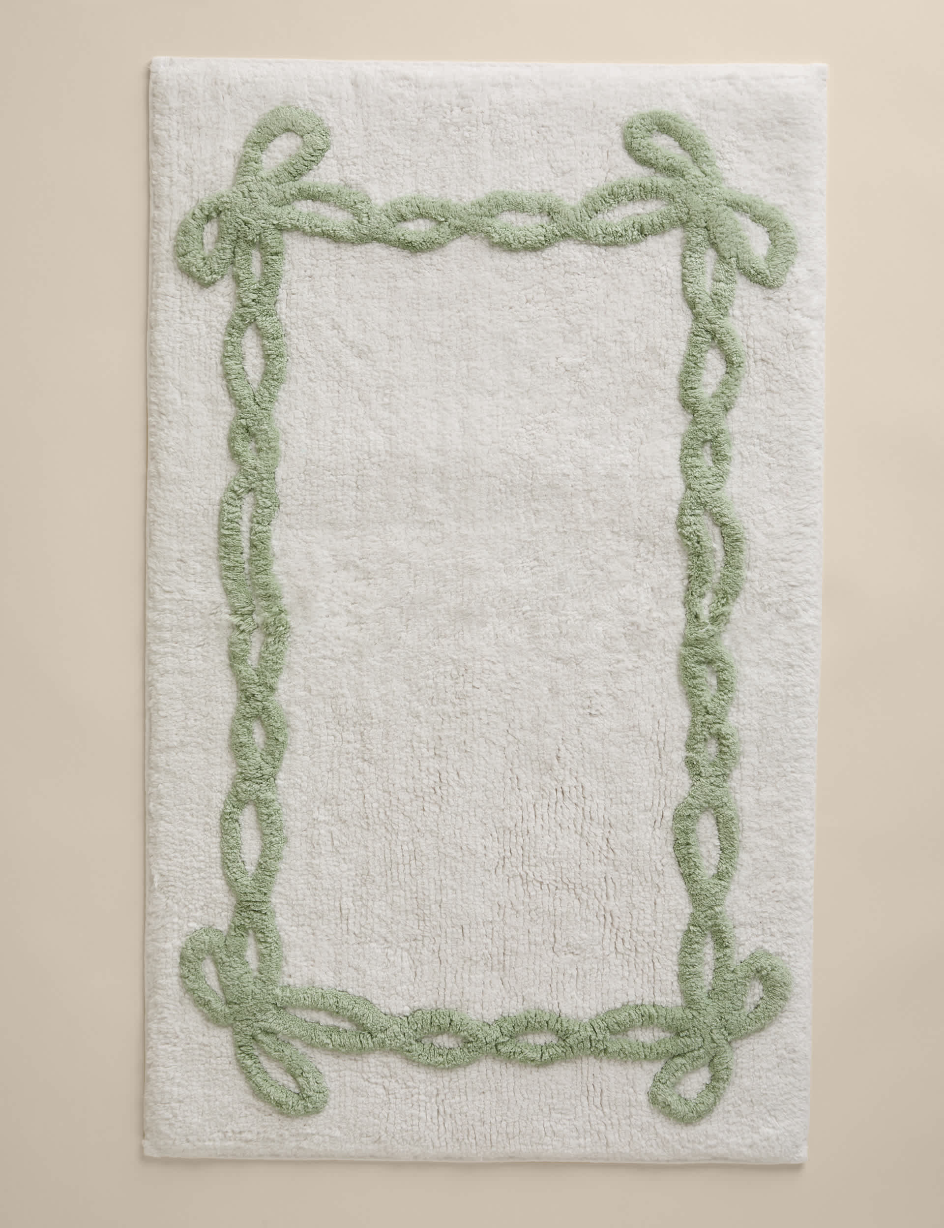 Cotton bow bath mat 50x80cm, imported from the UK