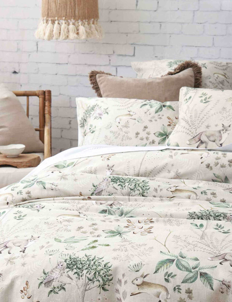 MM Linen pure cotton Briar Natural bedding set, UK version