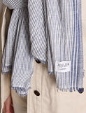 Joules pure cotton striped scarf, UK version