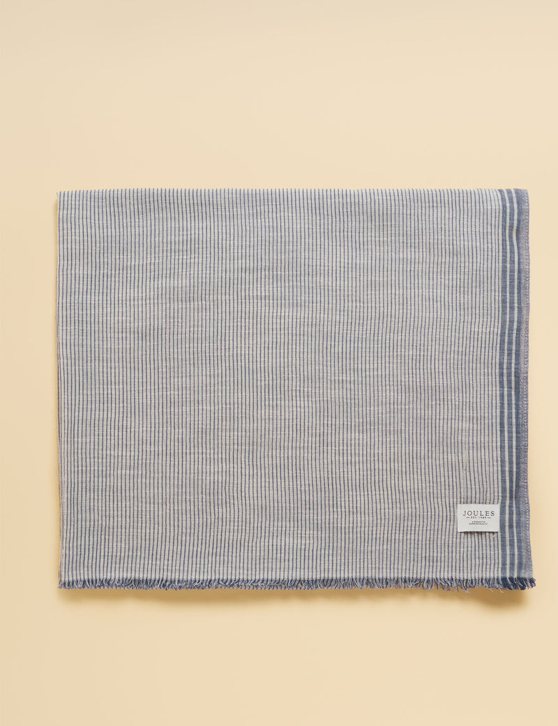 Joules pure cotton striped scarf, UK version