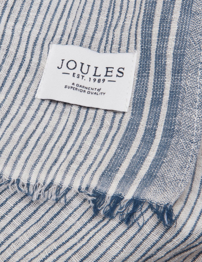 Joules pure cotton striped scarf, UK version