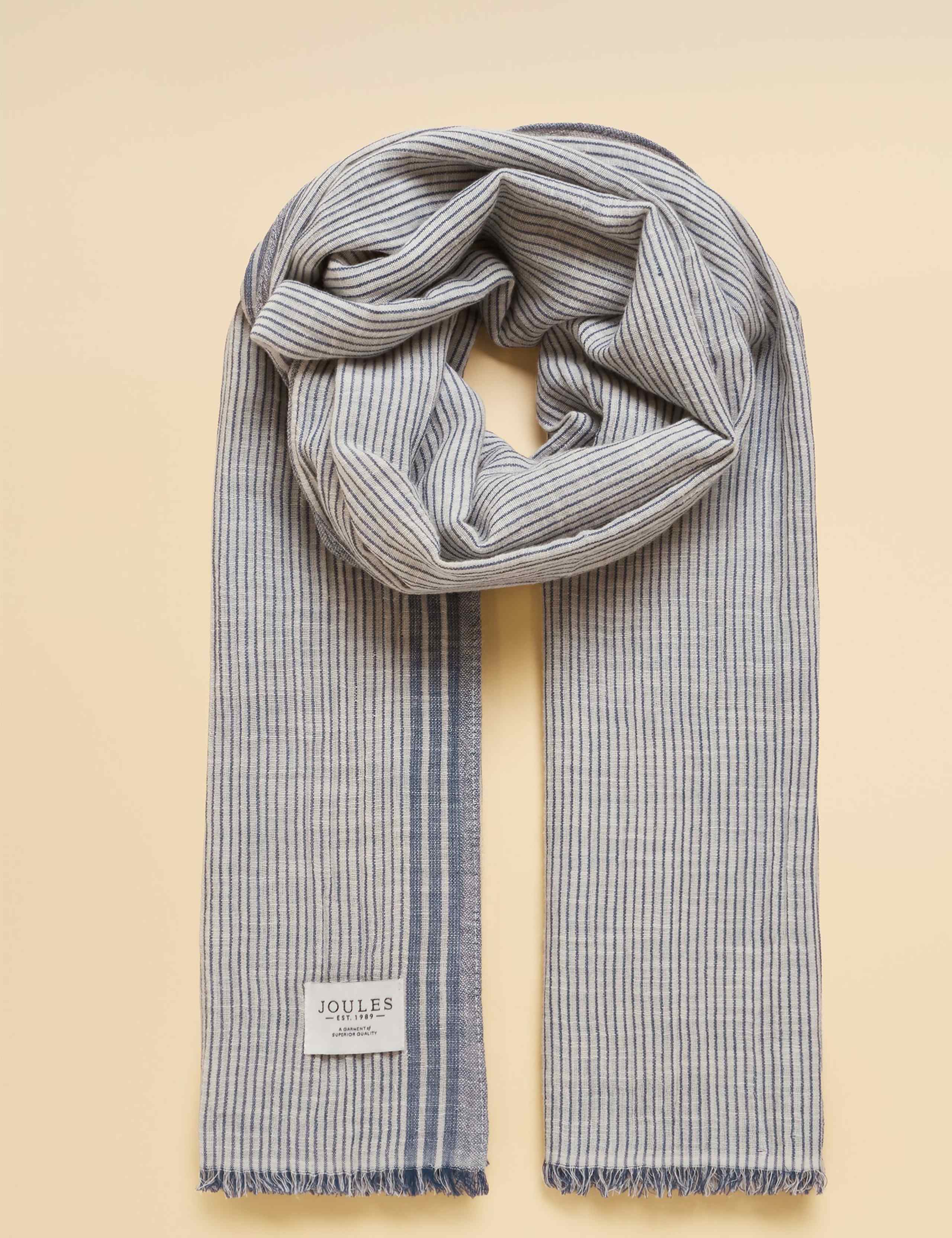 Joules pure cotton striped scarf, UK version