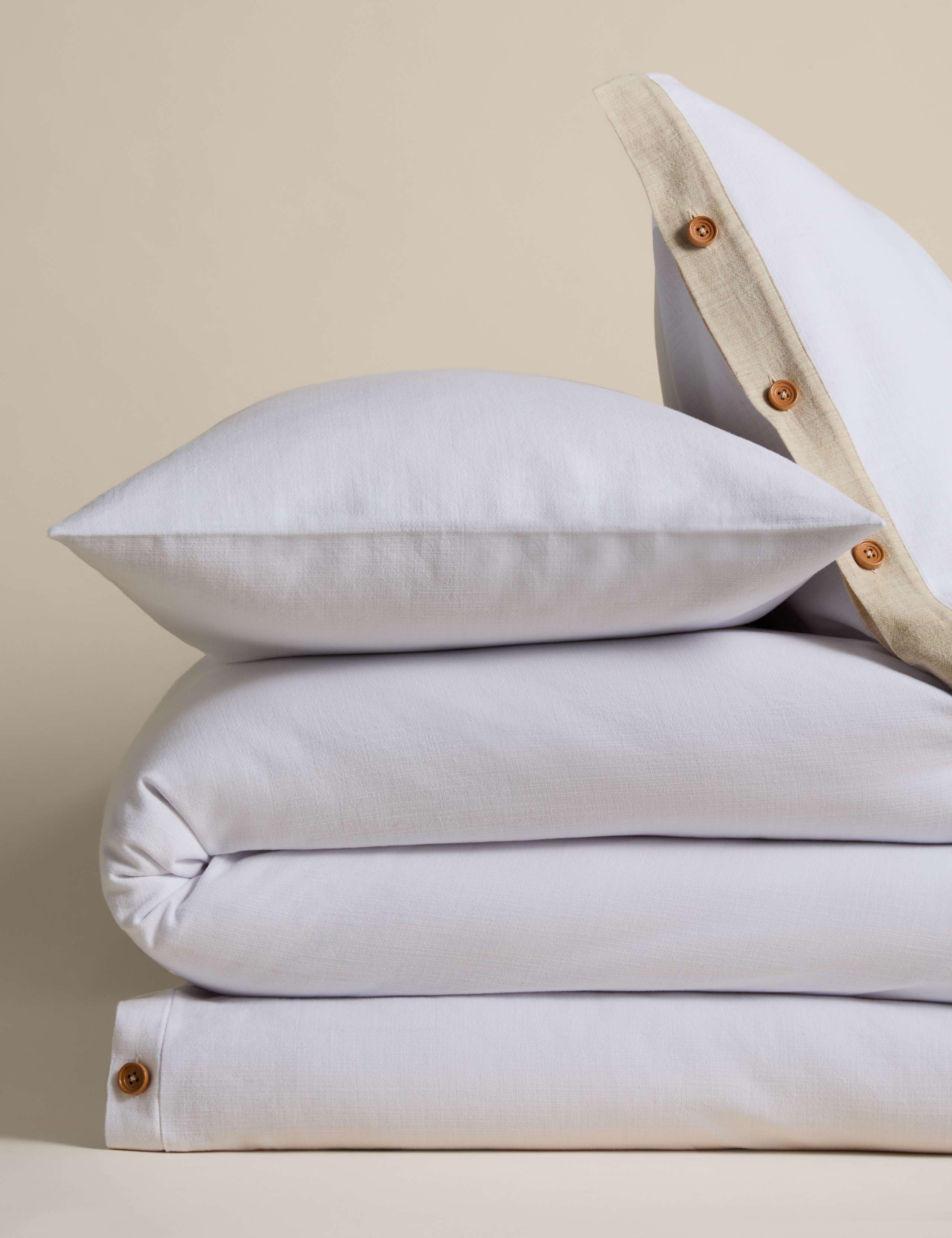 Pure cotton button panel bedding set - British product