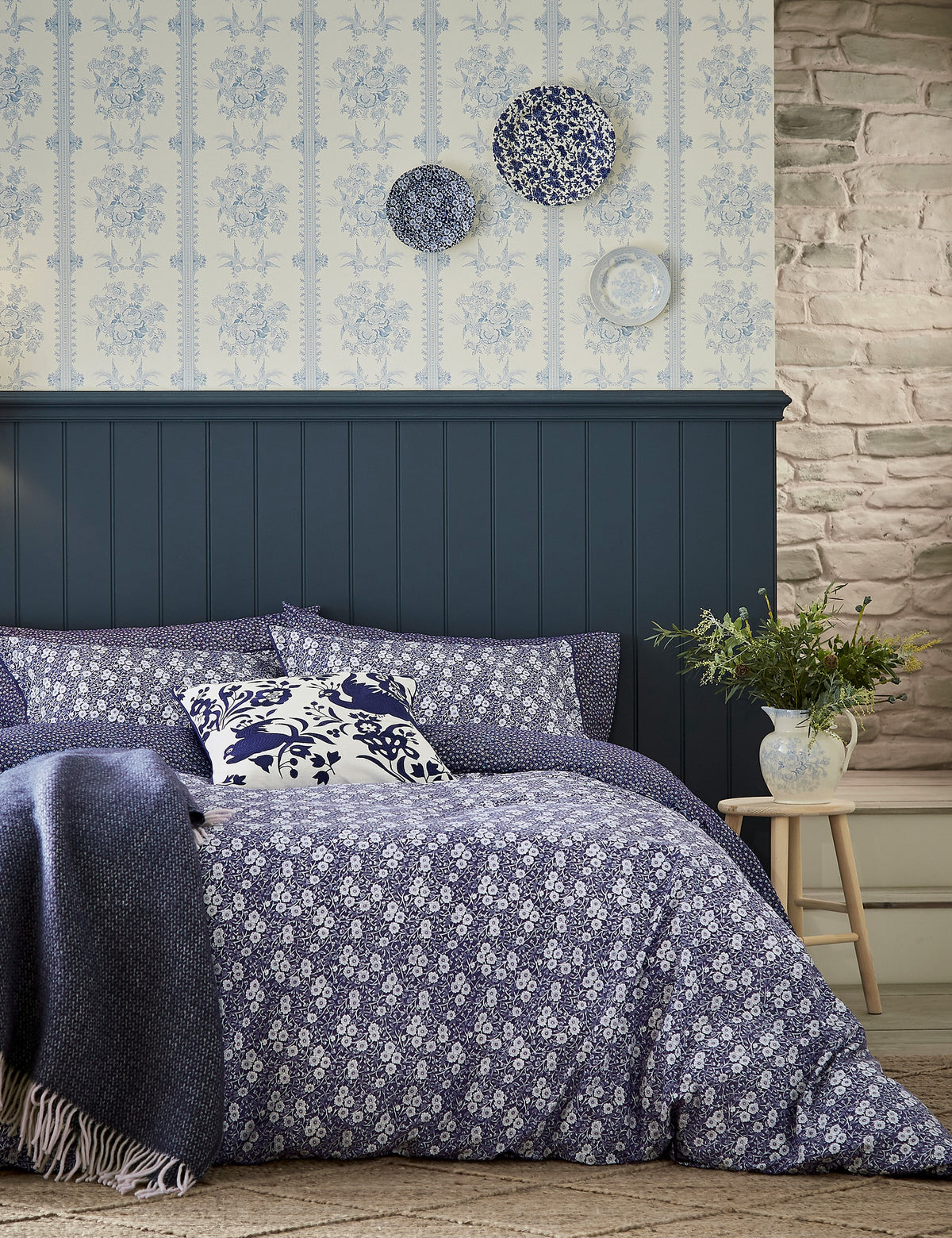 Burleigh X Bedeck Of Belfast pure cotton calico bedding set, imported from the UK