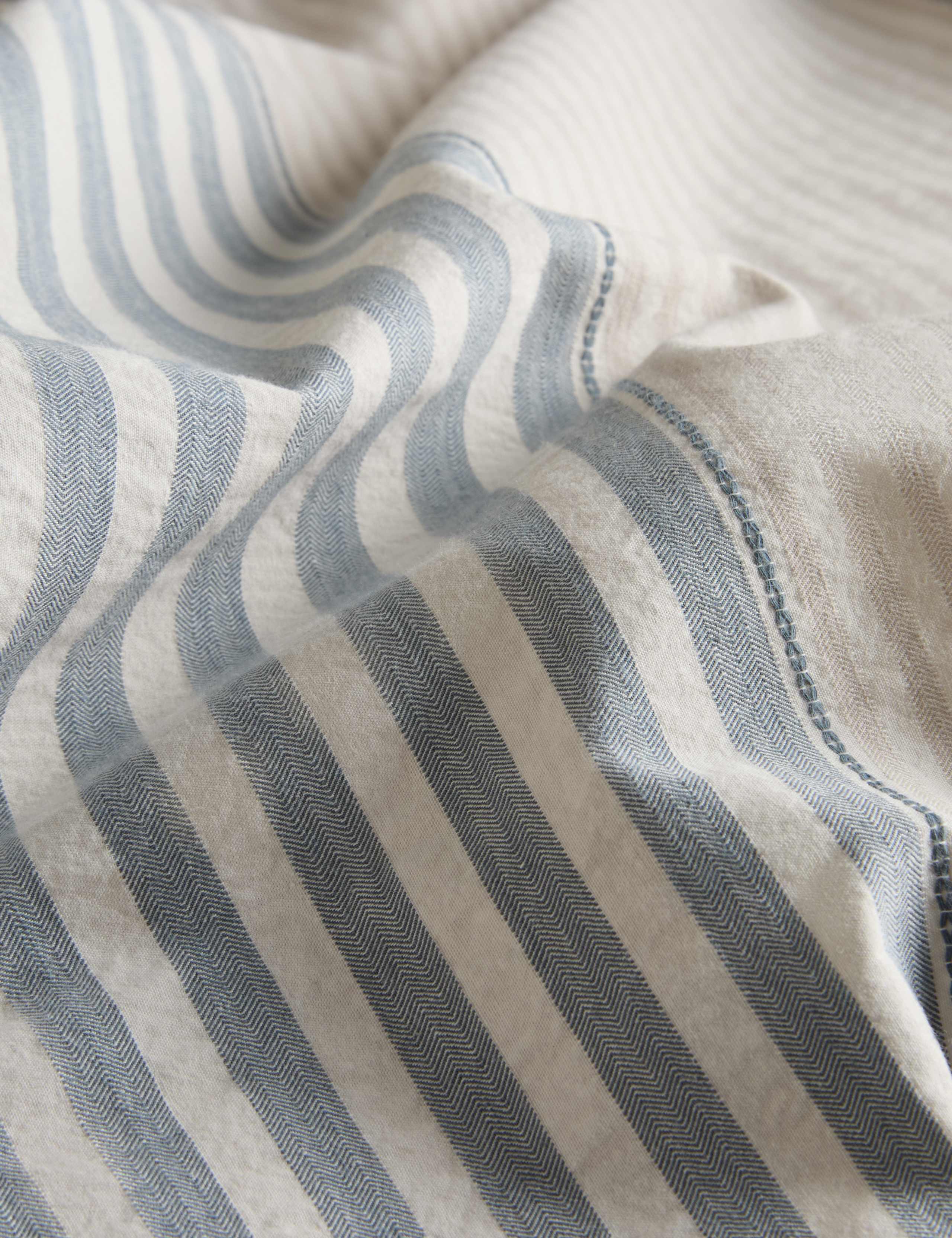 Pure Cotton Carter Stripe Jacquard Bedding Set, imported from the UK