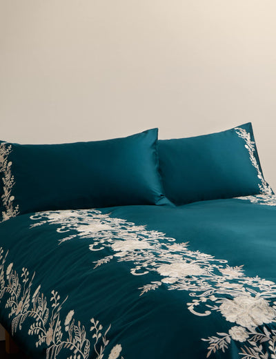 M&S Reine Baumwolle Celandine Besticktes Bettwäsche-Set – Jetzt online bei McGrocer kaufen