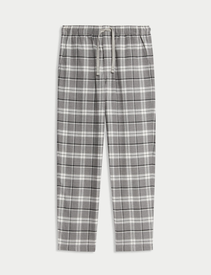 M&S checked loungewear bottoms, imported from the UK