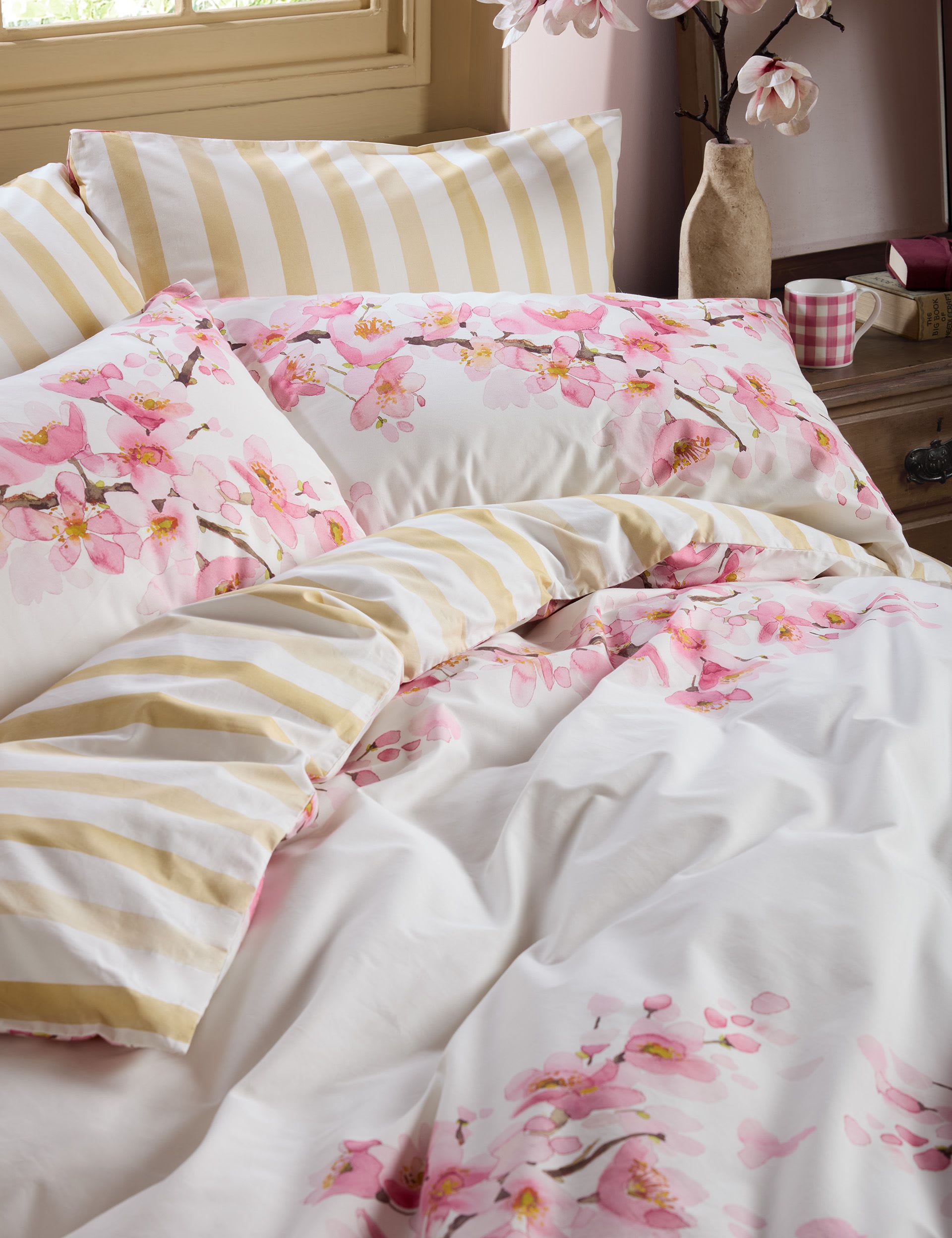Bluebellgray cherry blossom bedding set, imported from the UK