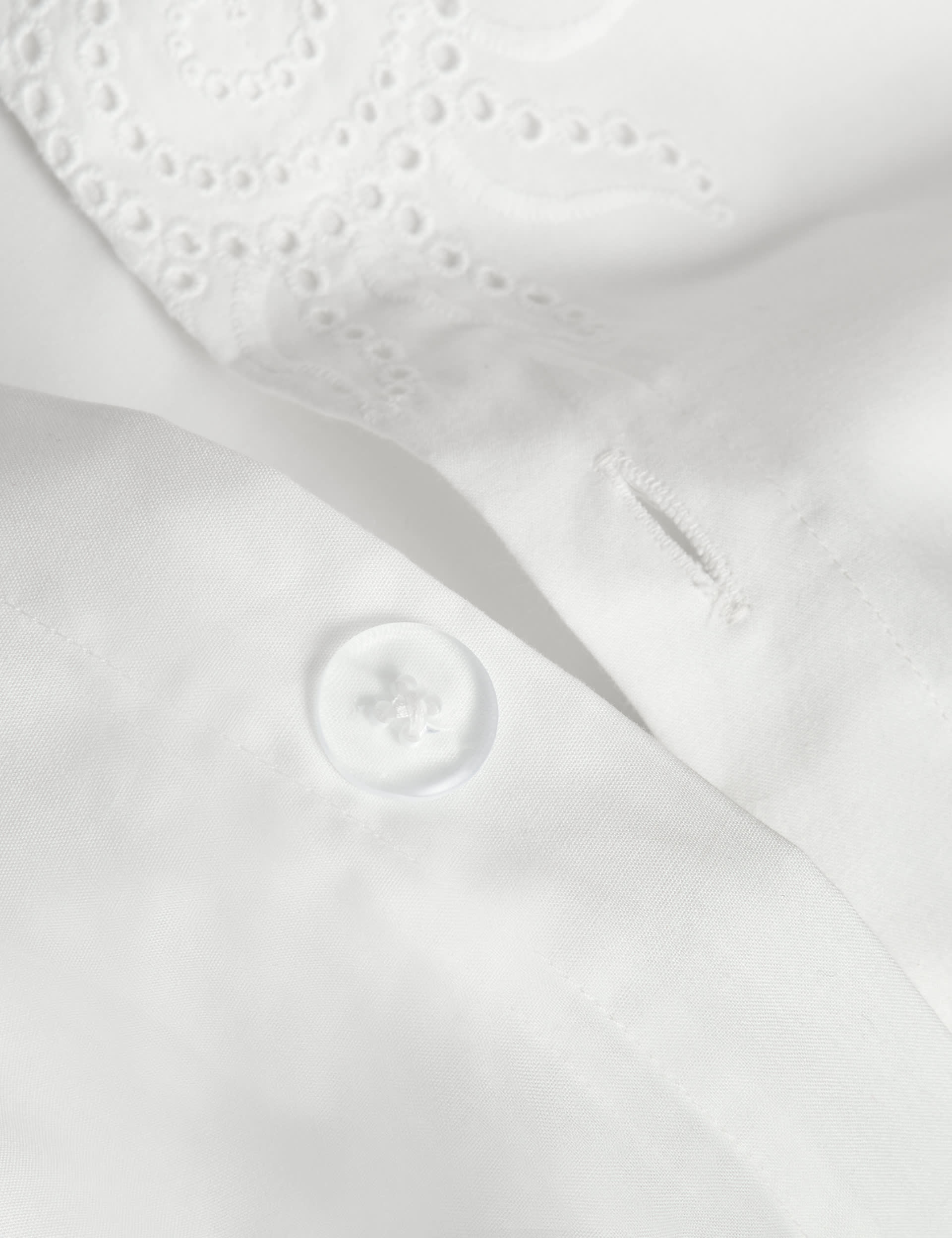 Pure cotton coastal broderie bedding set - British product