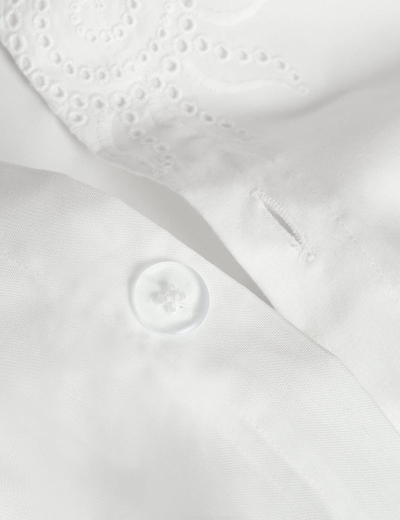 Pure cotton coastal broderie bedding set - British product