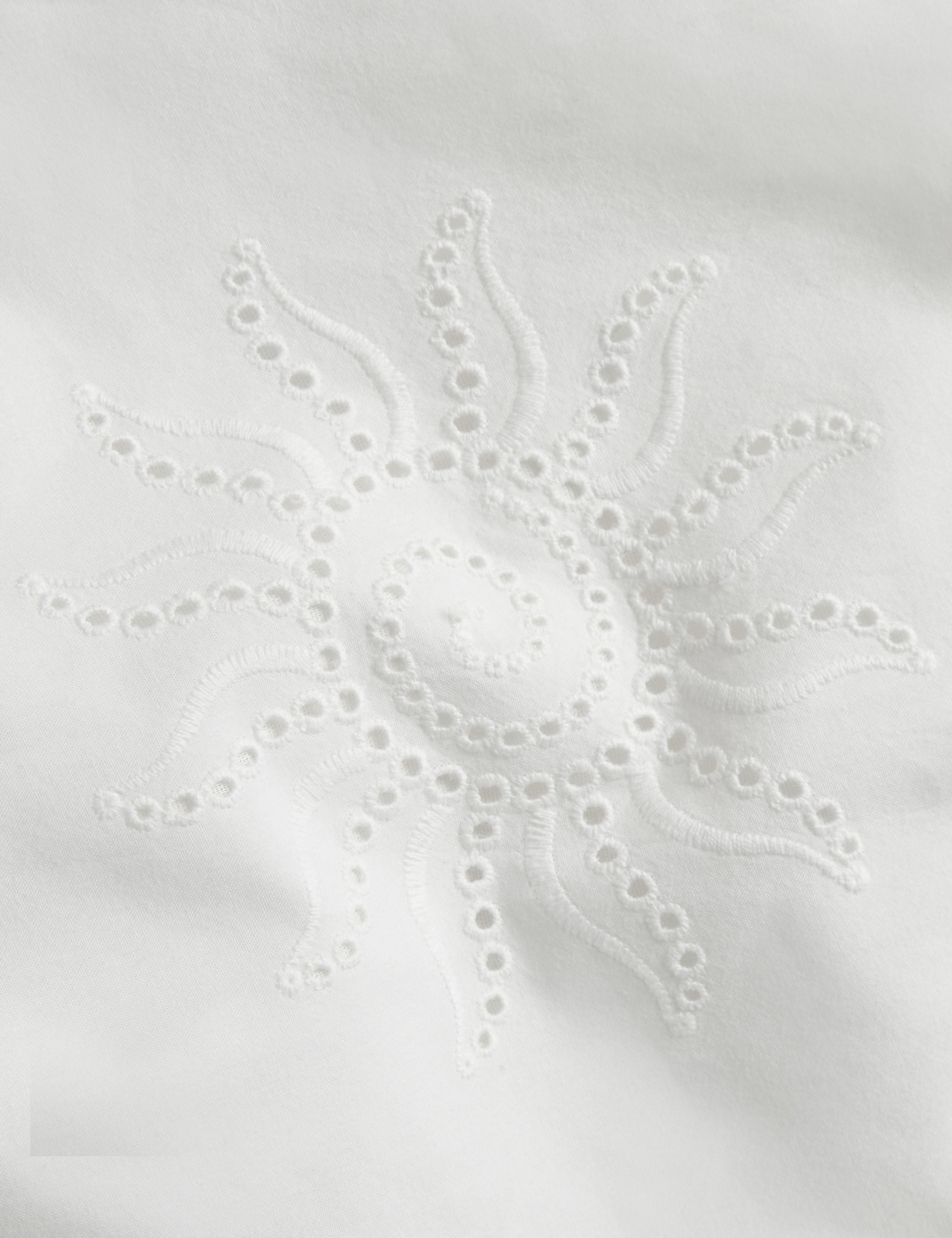 Pure cotton coastal broderie bedding set - British product