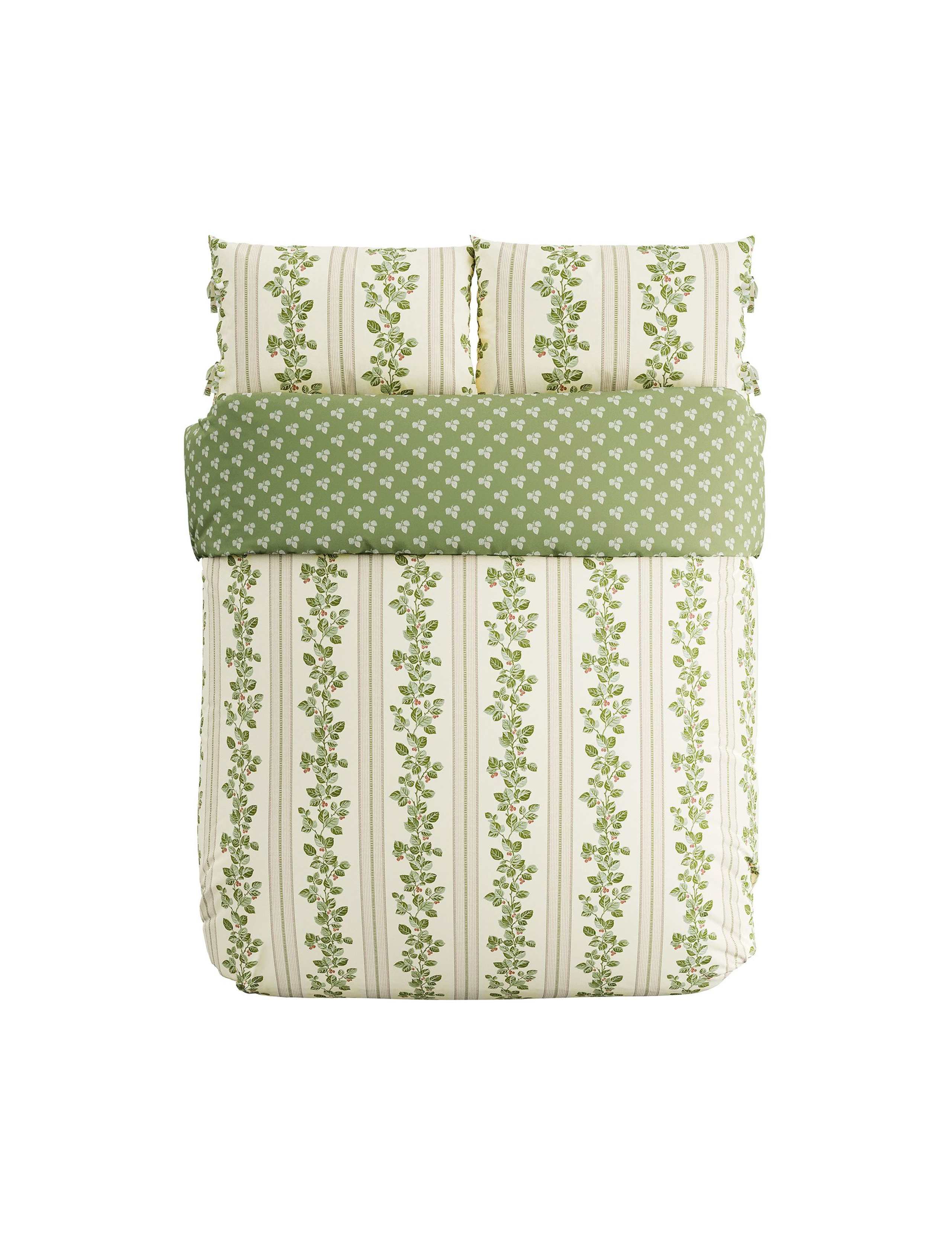 Sanderson cobnut stripe bedding set (British brand)