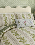 Sanderson cobnut stripe bedding set (British brand)