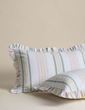 Pure cotton contrast stripe bedding set - British product