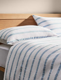 Pure cotton contrast striped waffle bedding set, UK version