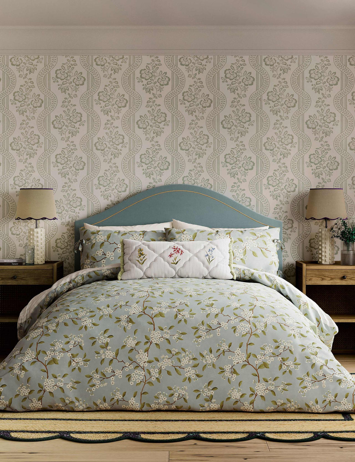 Sanderson damson blossom bedding set, UK version