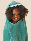 MORI dinosaur hooded toddler towel - British product