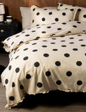 Rockett St George Dot Noir ruffled bedding set - British product