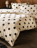 Rockett St George Dot Noir ruffled bedding set - British product