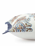 MM Linen pure cotton bolster cushion with embroidered motif, UK version