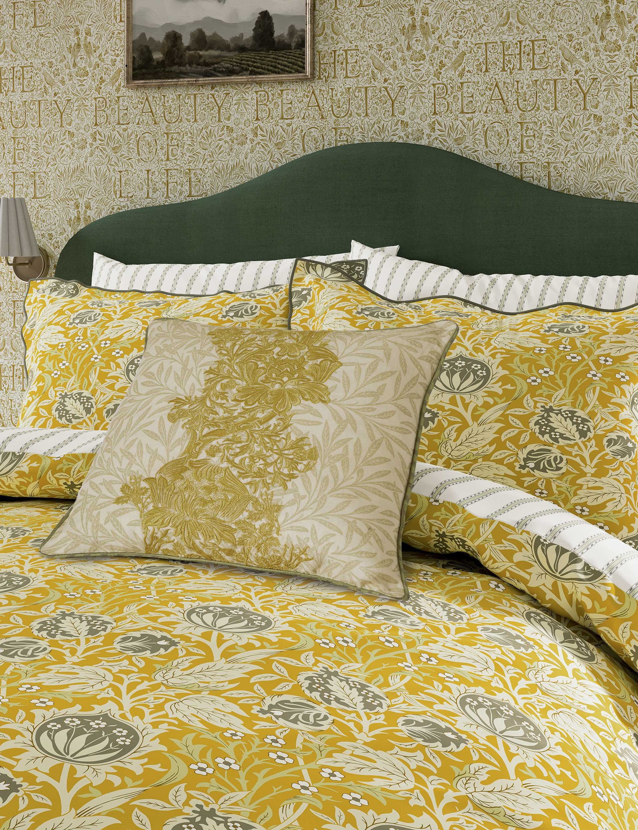 Morris & Co Elmcote sunflower bedding set, imported from the UK
