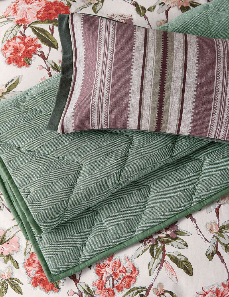 Bedeck of Belfast pure cotton Elswyth cushion 70cm - British product