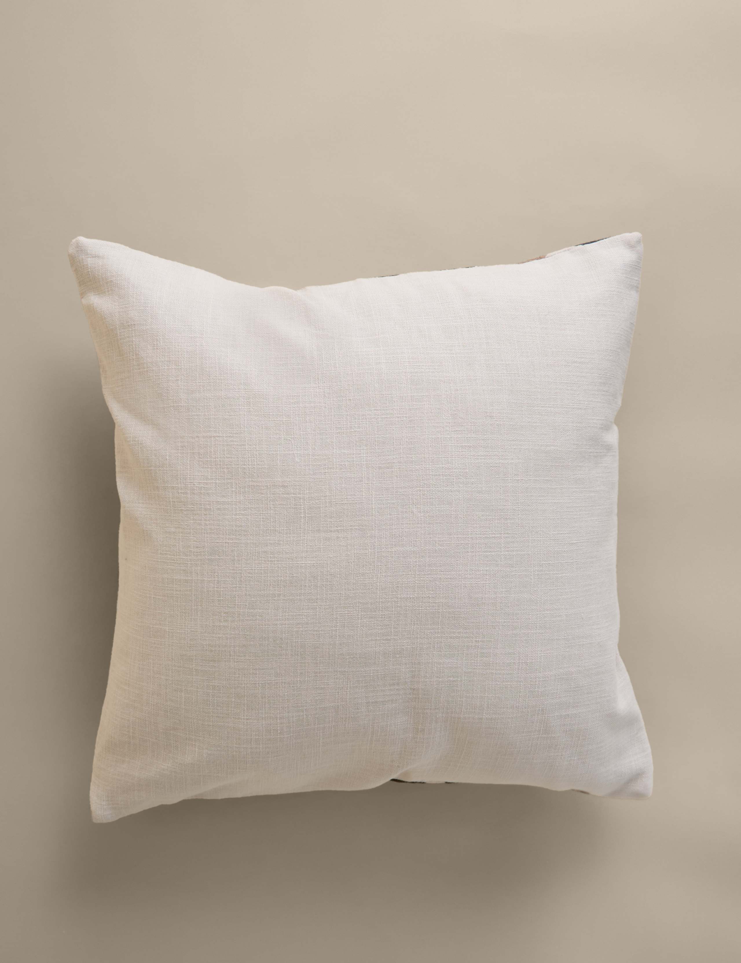 Pure cotton embroidered Ikat cushion 50cm, imported from the UK