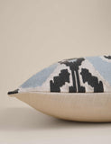 Pure cotton embroidered Ikat cushion 50cm, imported from the UK
