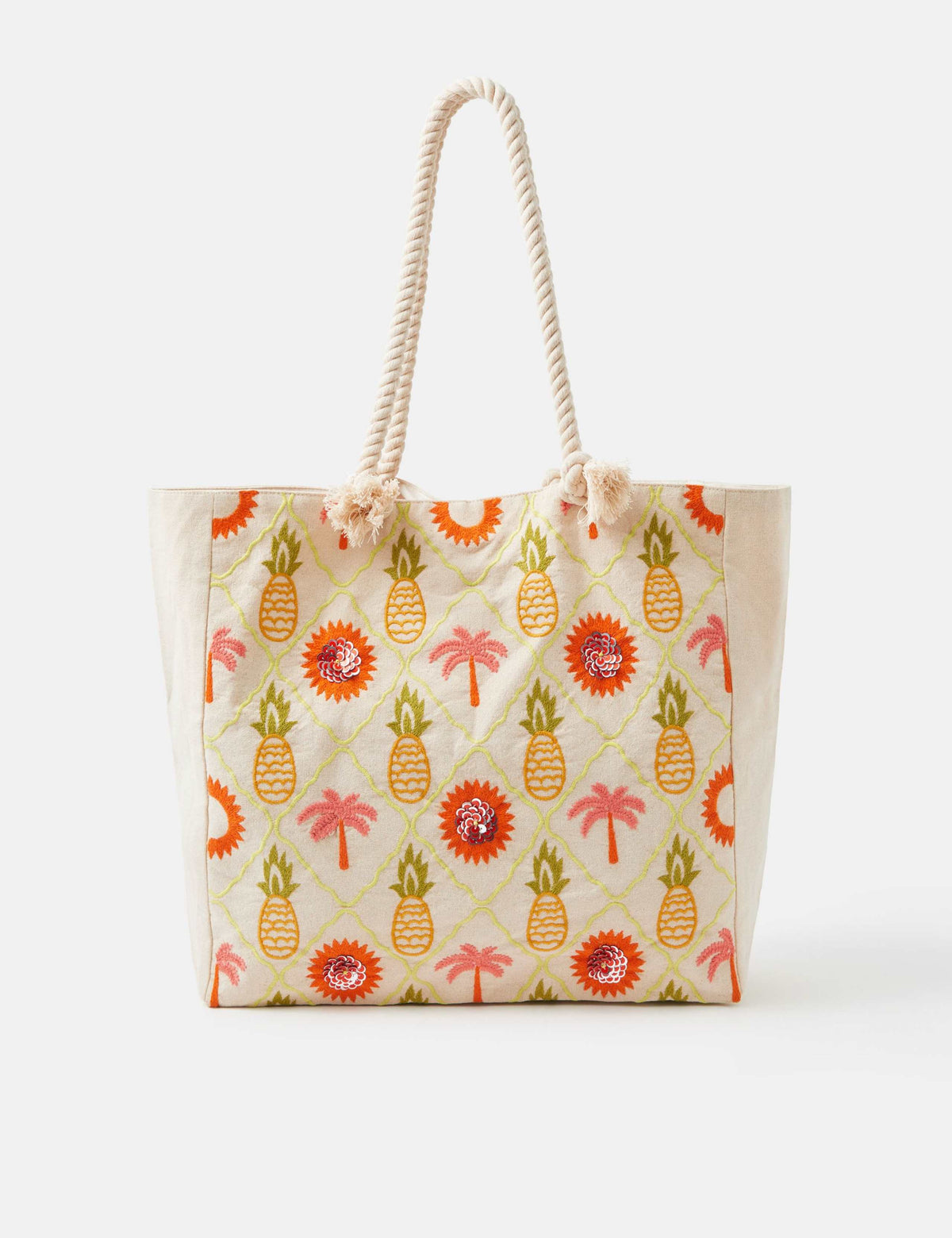 Accessorize pure cotton embroidered shoulder bag, imported from the UK