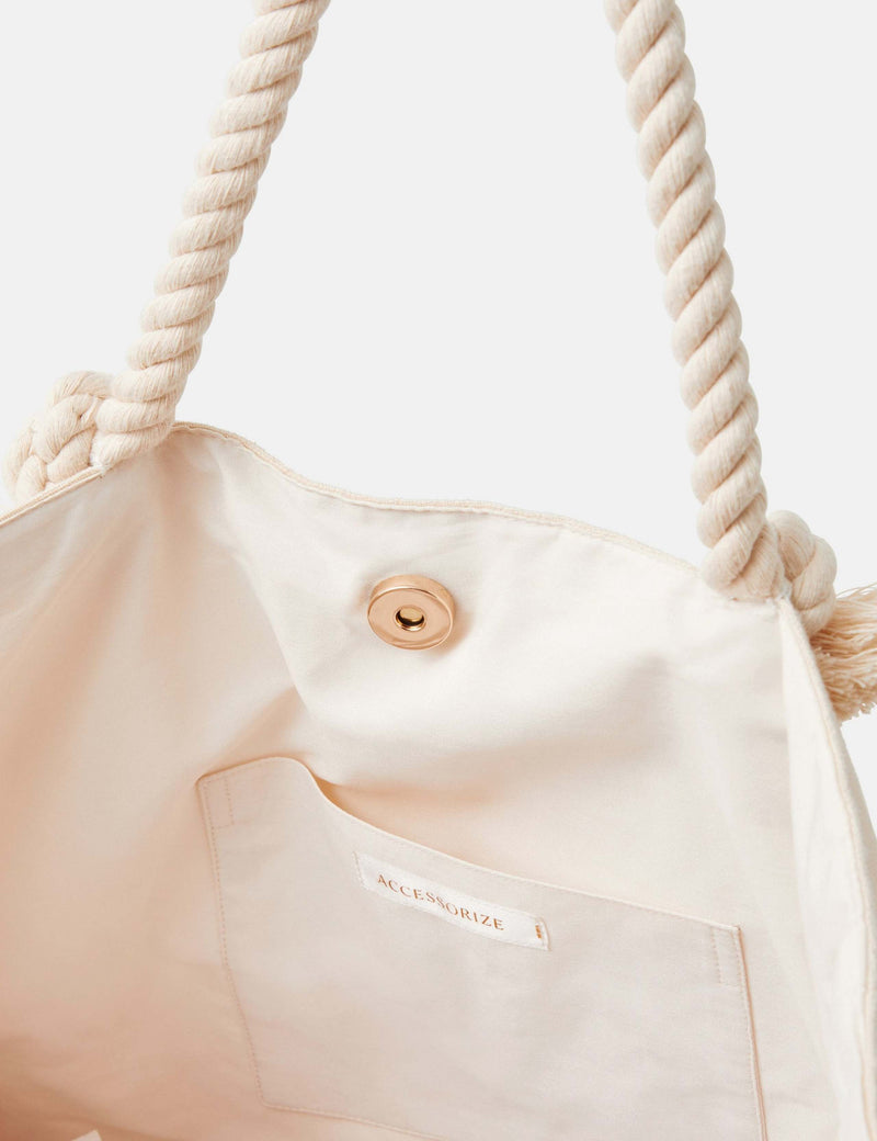 Accessorize pure cotton embroidered shoulder bag, imported from the UK