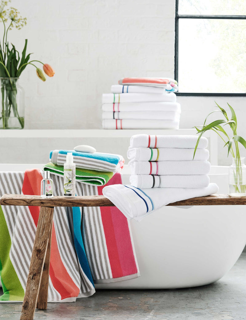 Designers Guild pure cotton embroidered towel, imported from the UK
