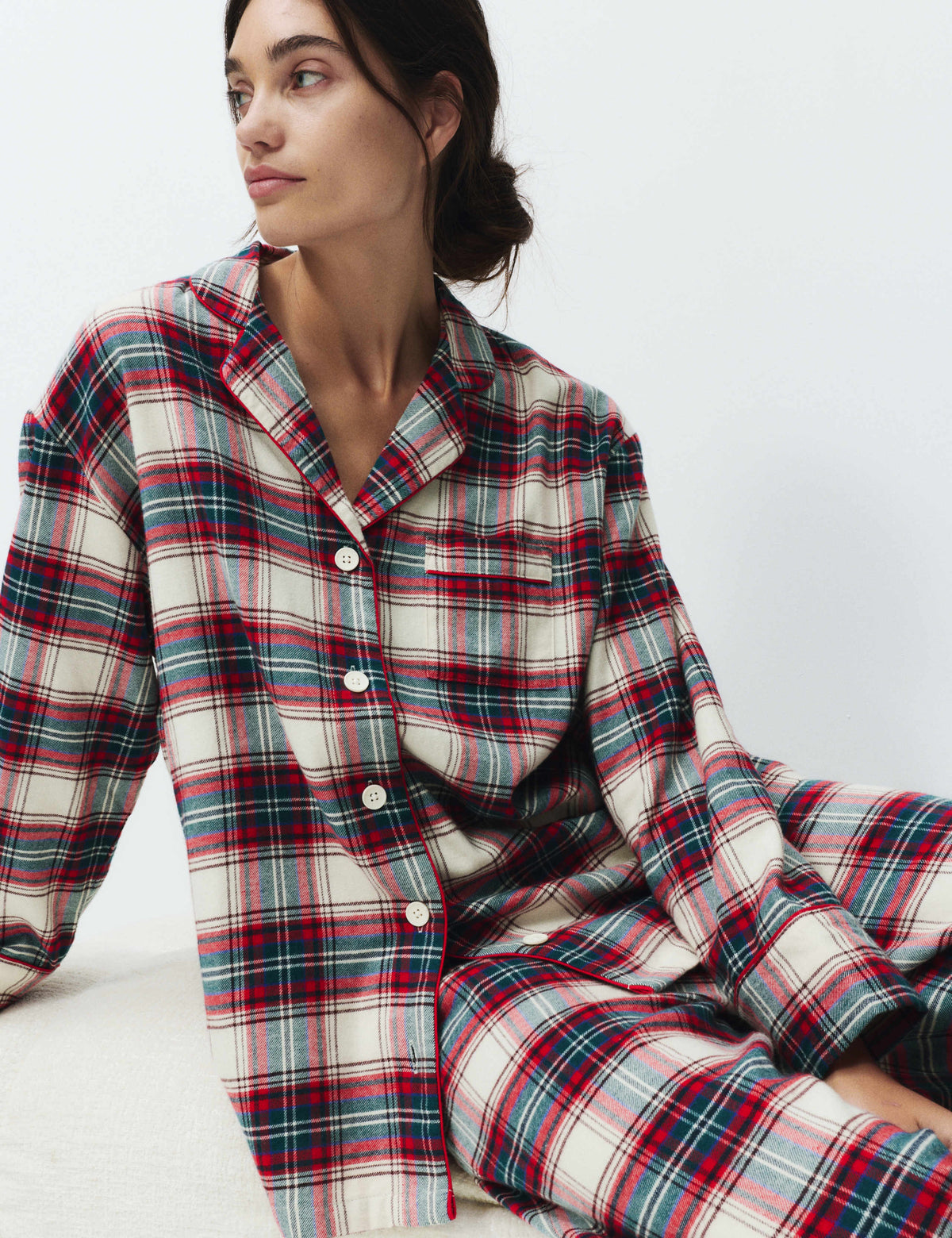 Pure Cotton Family Christmas Checked Pyjama Set