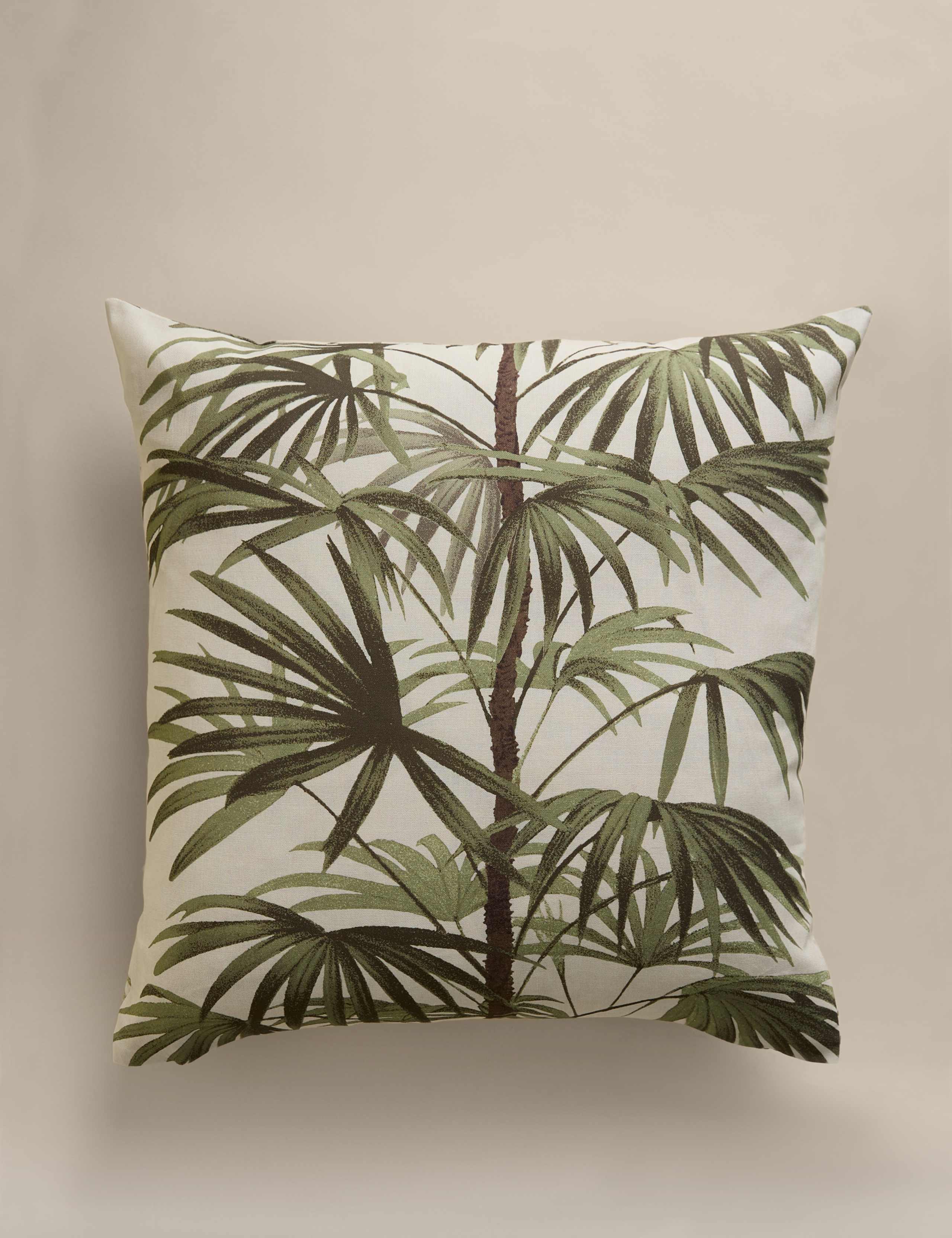 Pure cotton fern tree cushion cover 50cm - British product