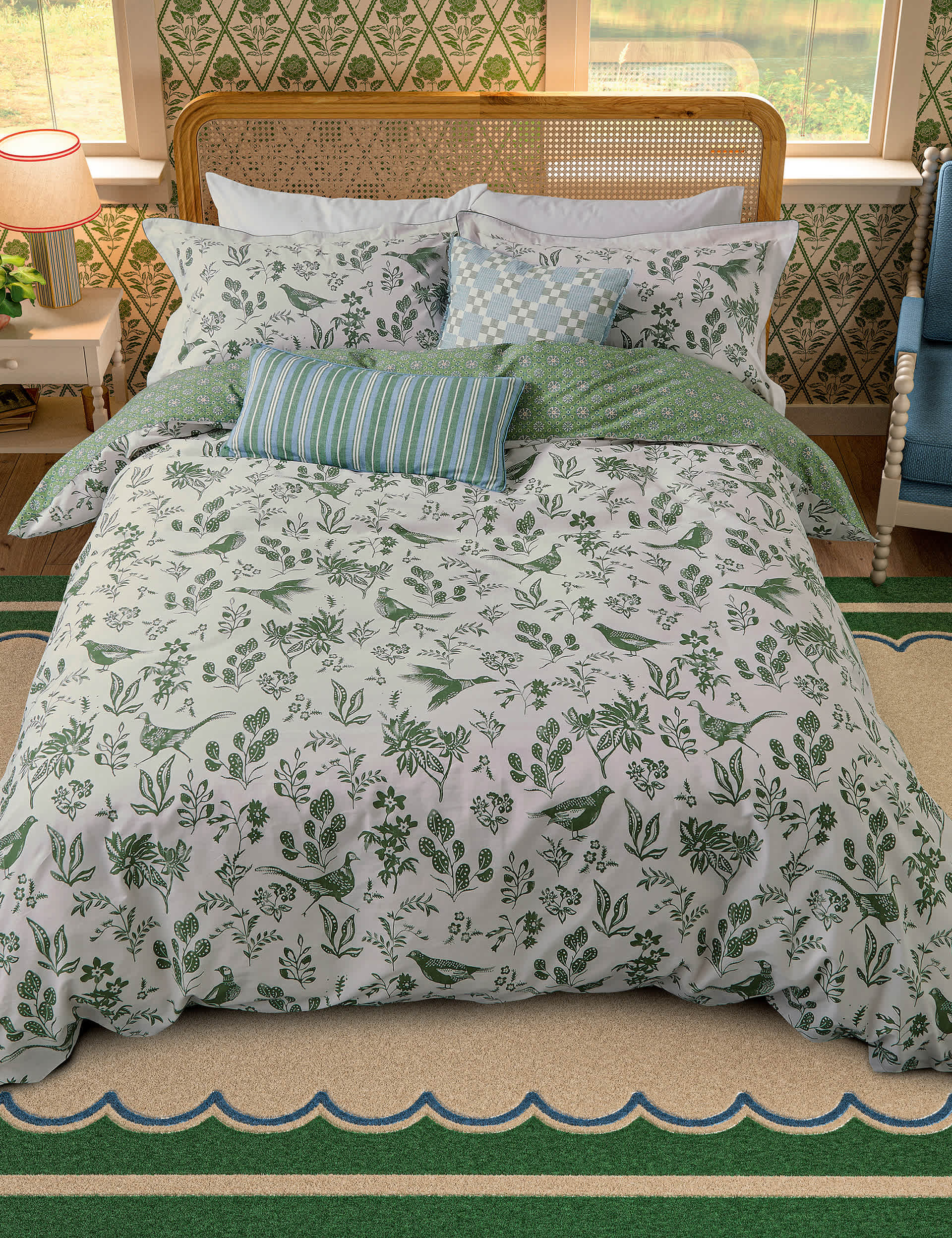 Pure cotton Festival Pheasants bedding set, imported from the UK