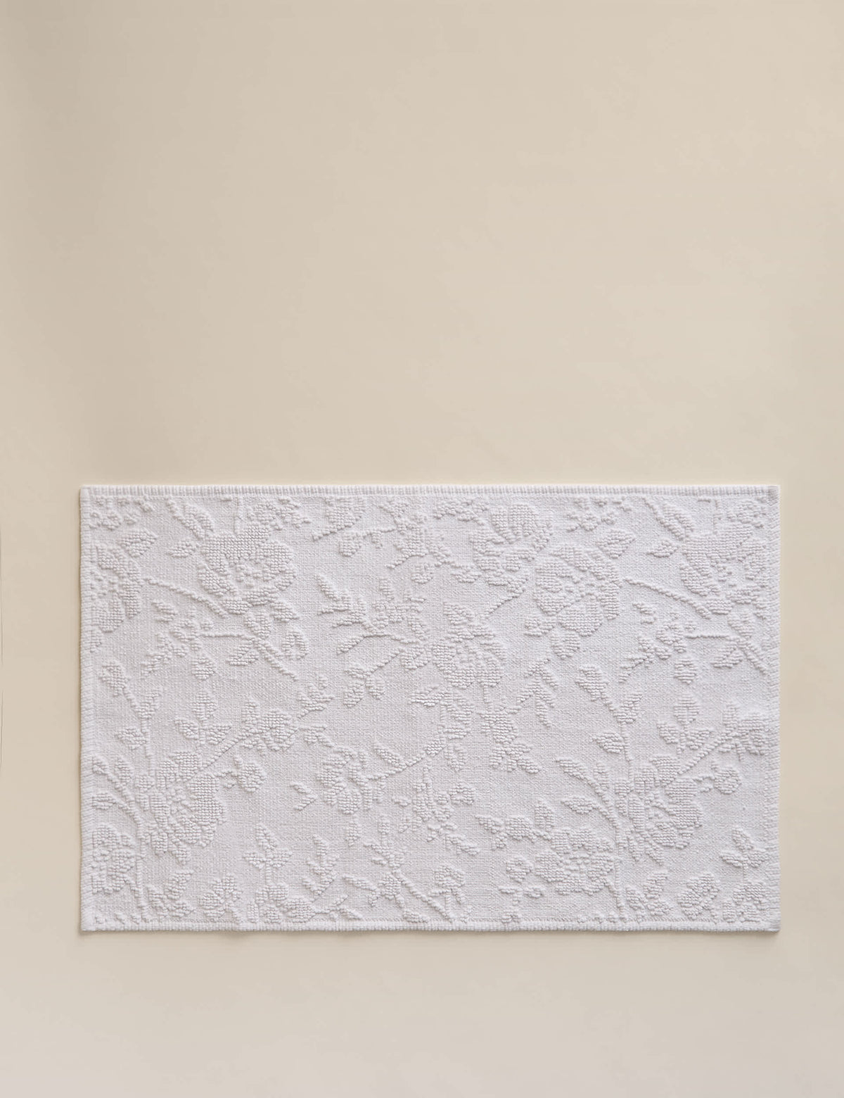 Pure cotton floral bath mat, imported from the UK