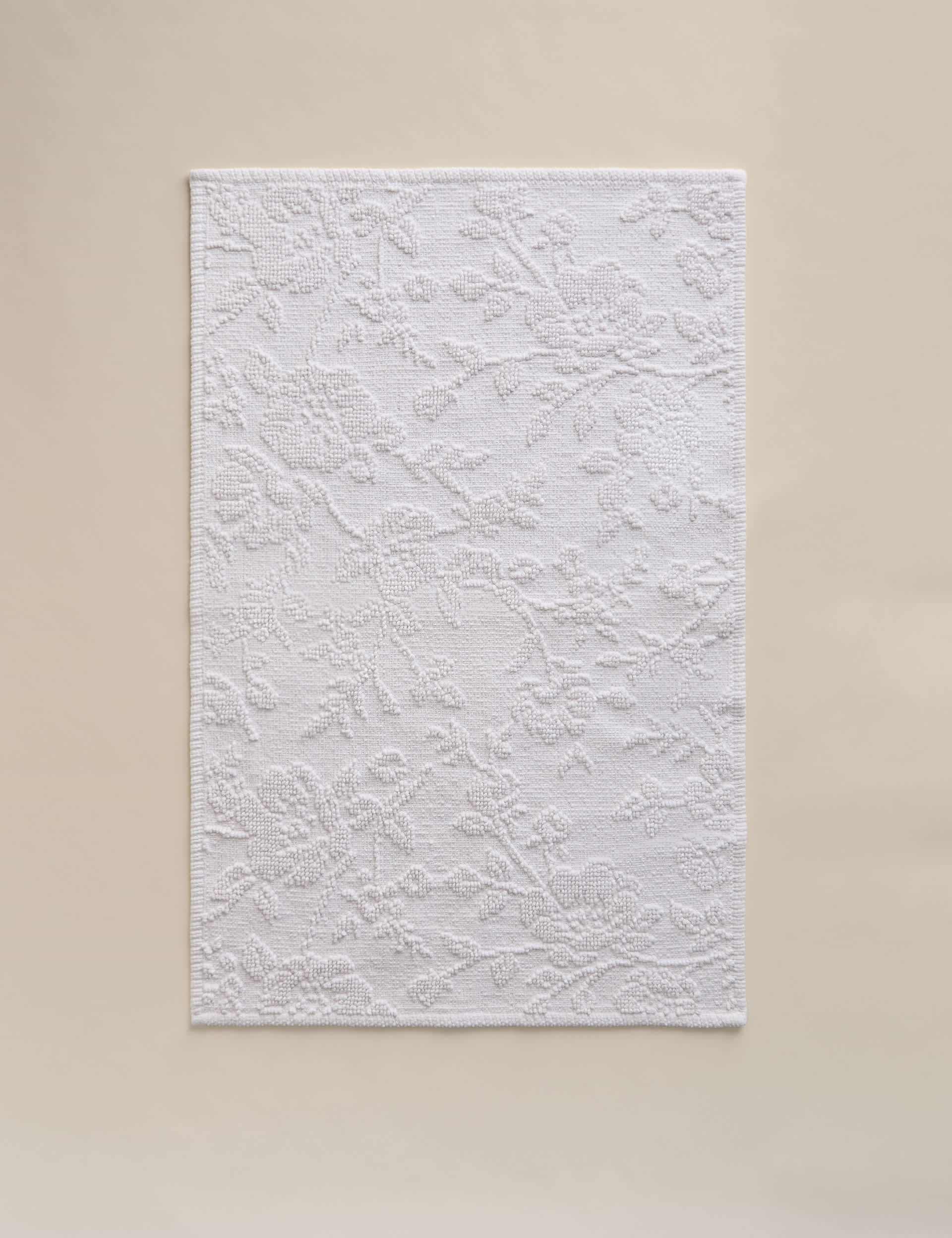 Pure cotton floral bath mat, imported from the UK