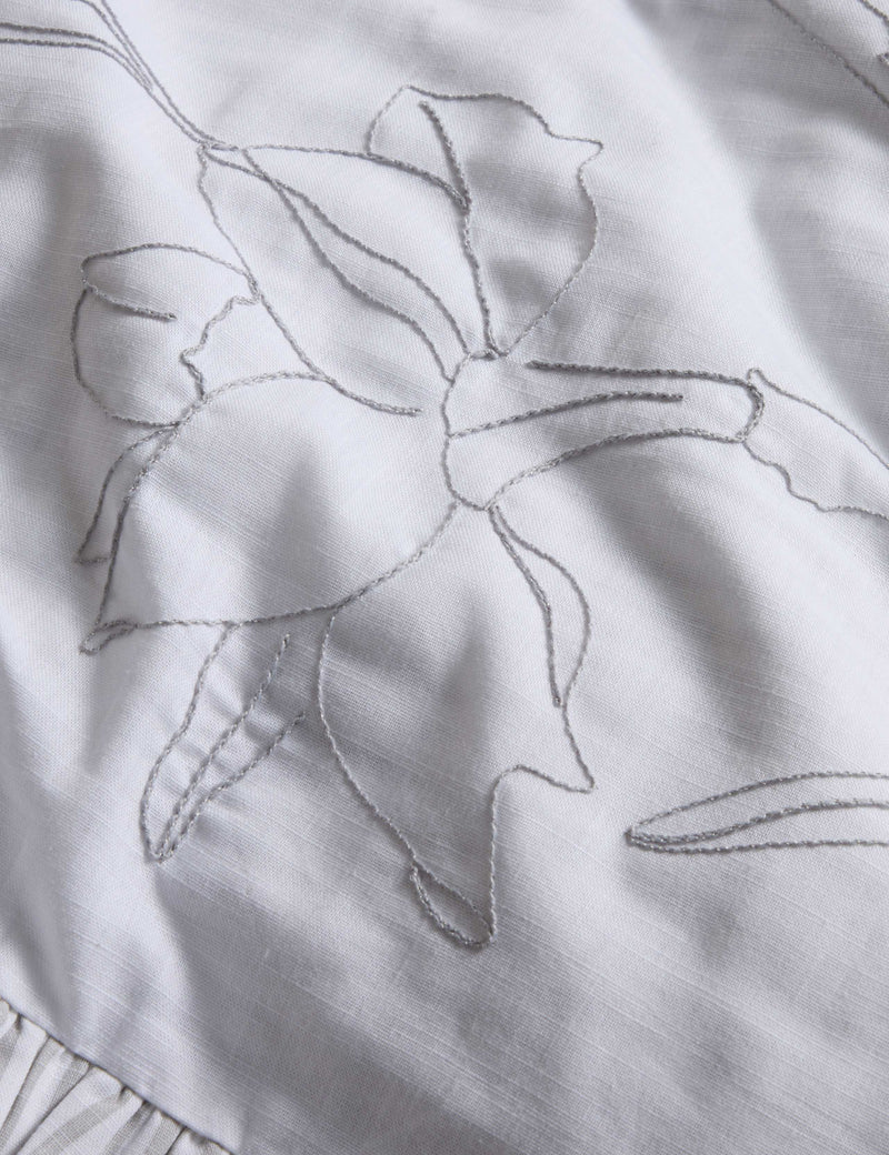 Pure cotton floral embroidered bedding set - British product