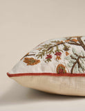 Cotton floral embroidered cushion 50x50 cm, imported from the UK