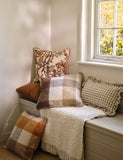 Cotton floral embroidered cushion 50x50 cm, imported from the UK