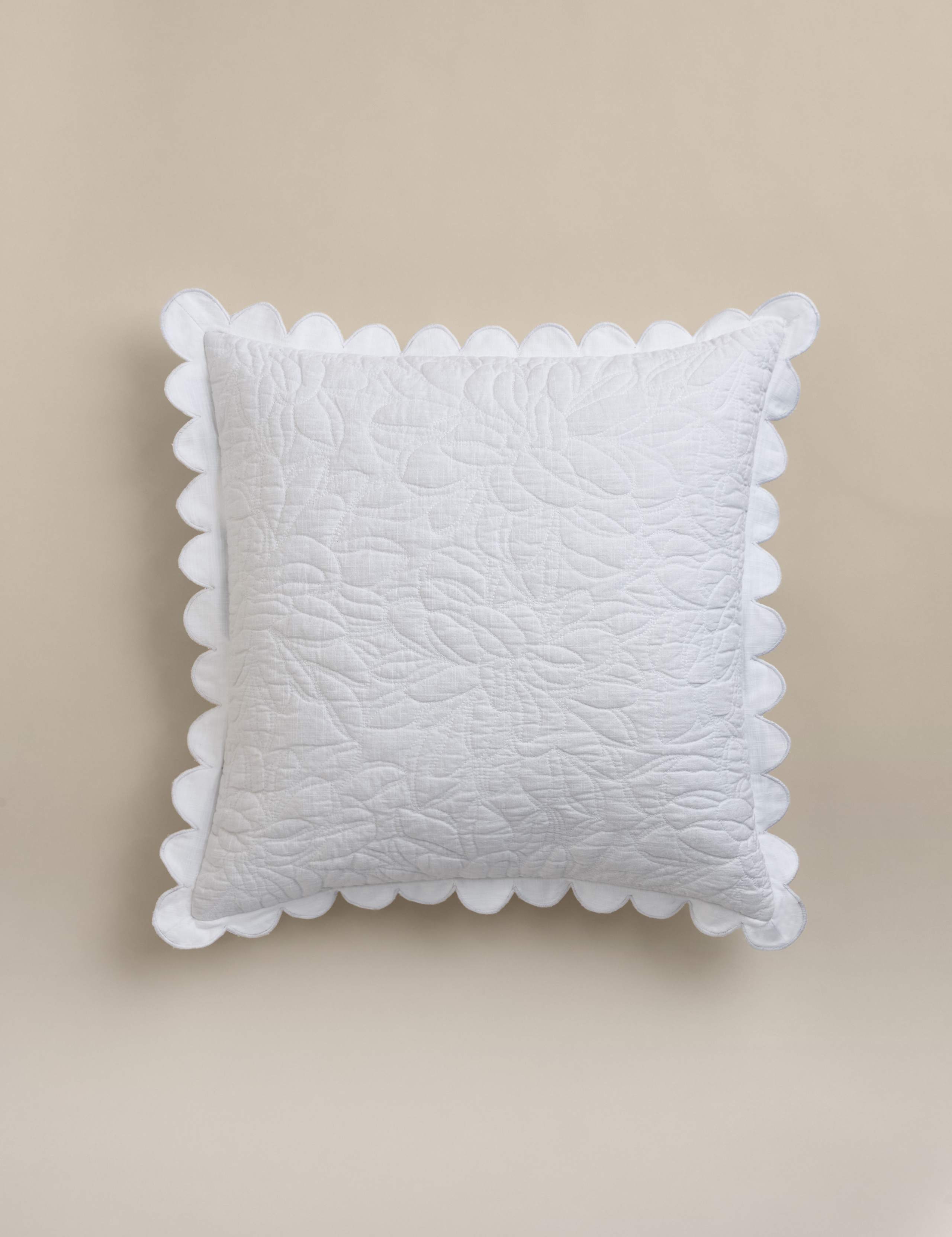 Pure cotton floral decorative cushion large - (British brand)
