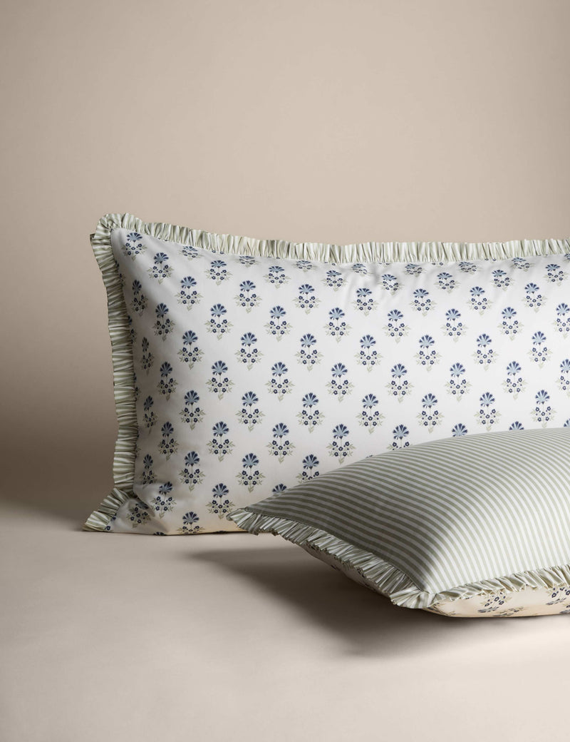 Pure Cotton Floral Ruffle Bedding Set, imported from the UK