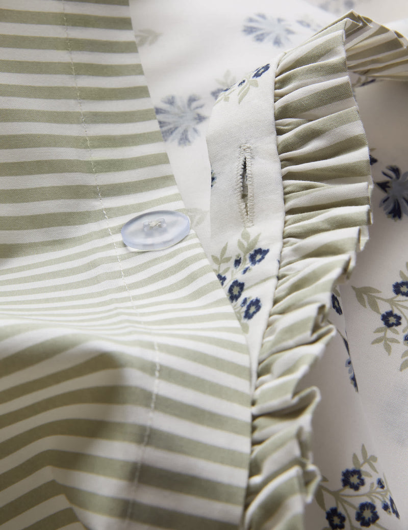 Pure Cotton Floral Ruffle Bedding Set, imported from the UK