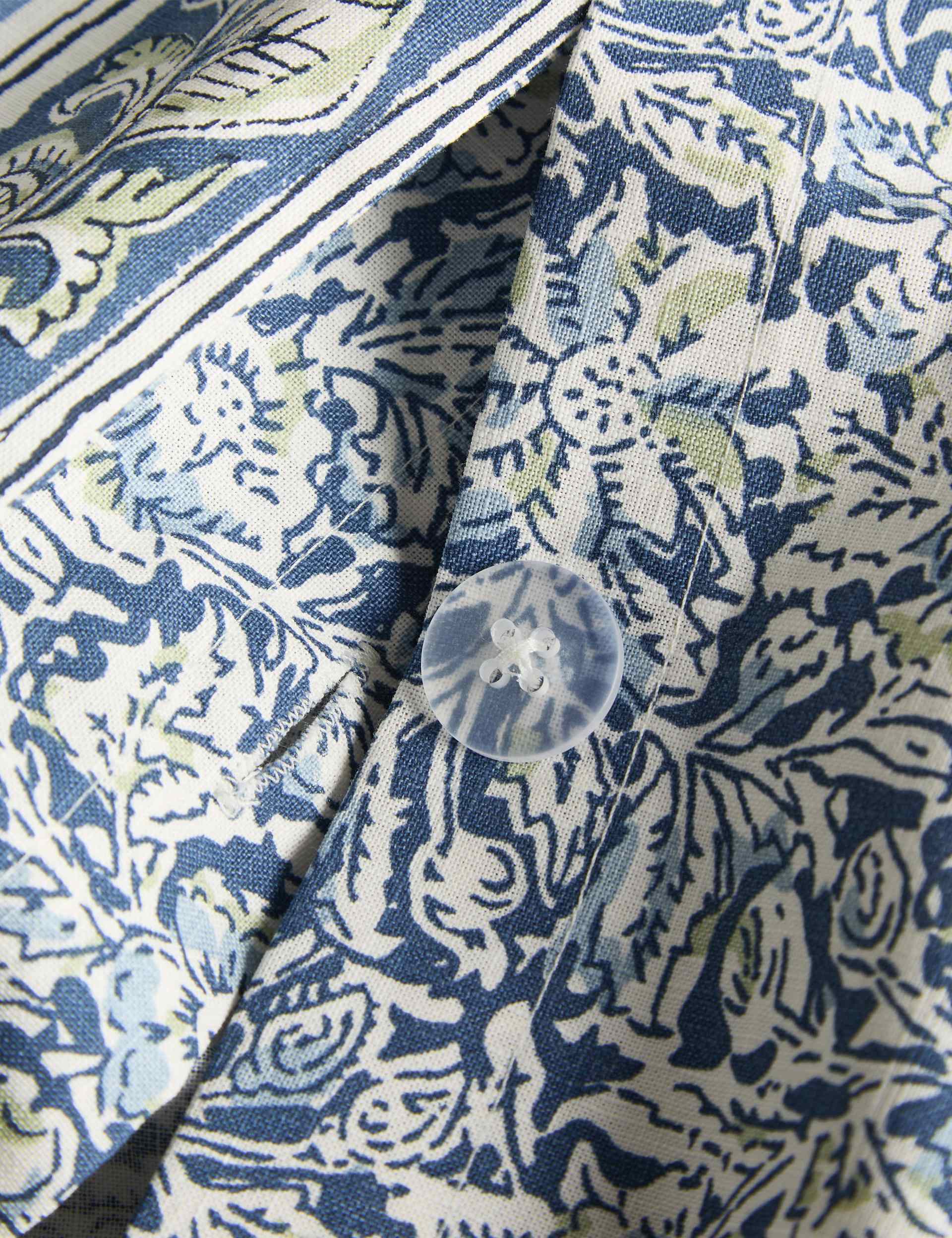 Cotton floral woodblock bedding set, imported from the UK
