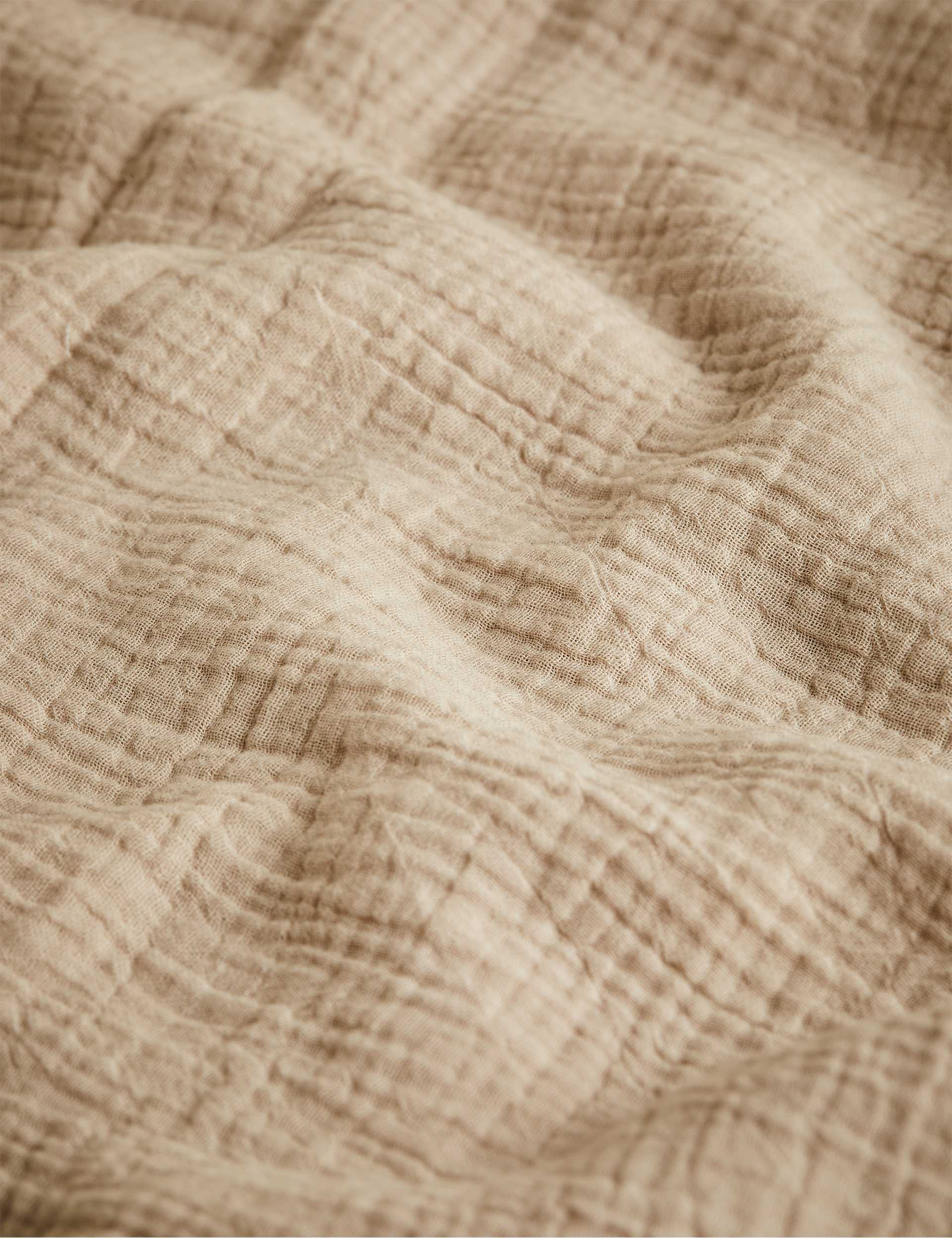 Pure cotton frayed edge muslin tablecloth 140x230 cm, imported from the UK
