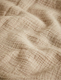 Pure cotton frayed edge muslin tablecloth 140x230 cm, imported from the UK