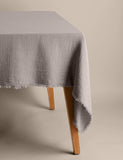 Pure Cotton Frayed Edge Muslin Tablecloth