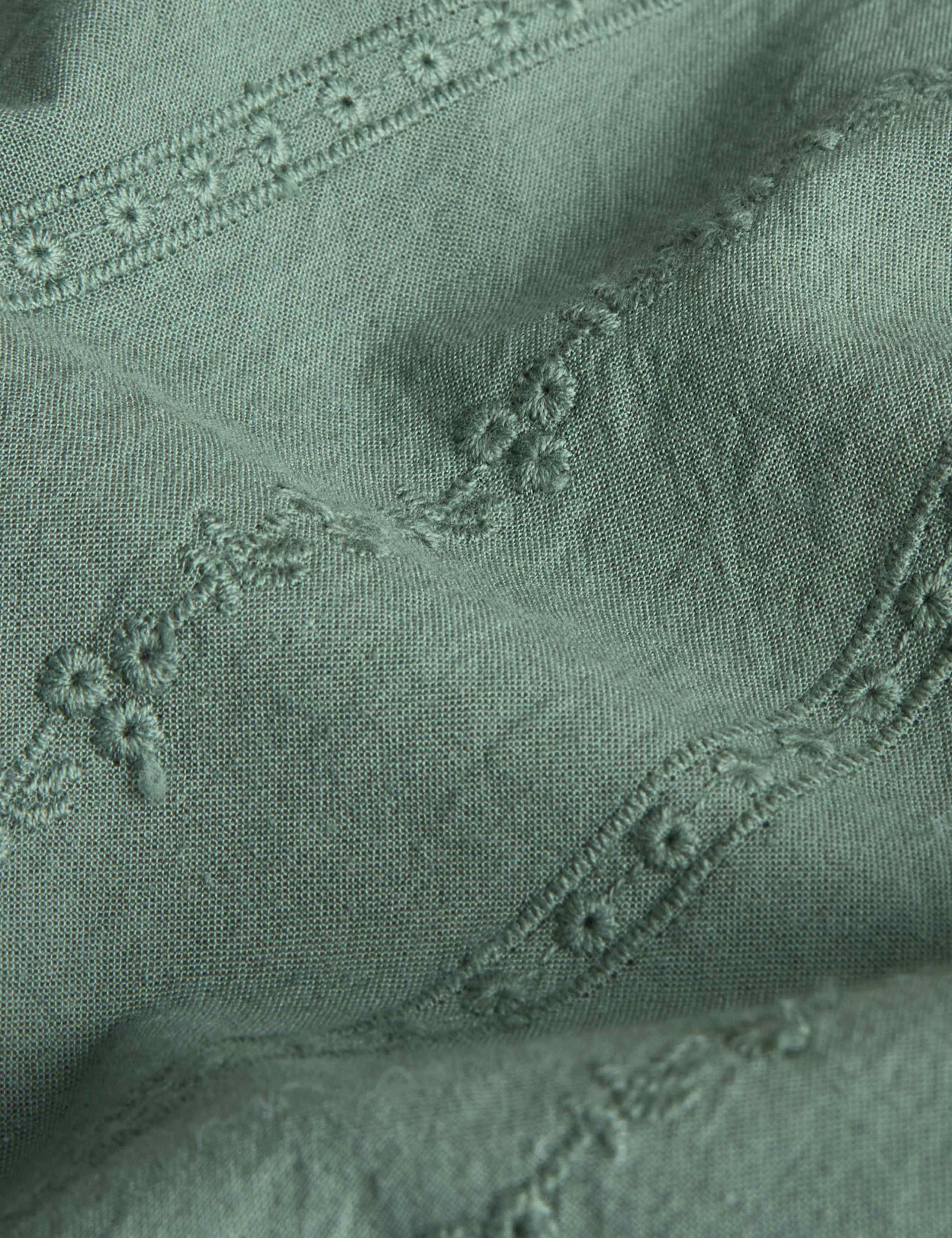 Pure cotton French ruffle embroidery bedding set, imported from the UK