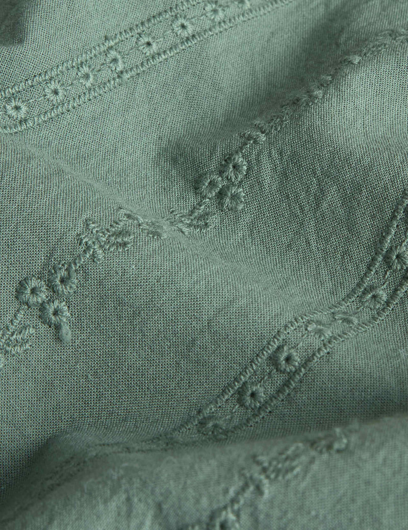Pure cotton French ruffle embroidery bedding set, imported from the UK
