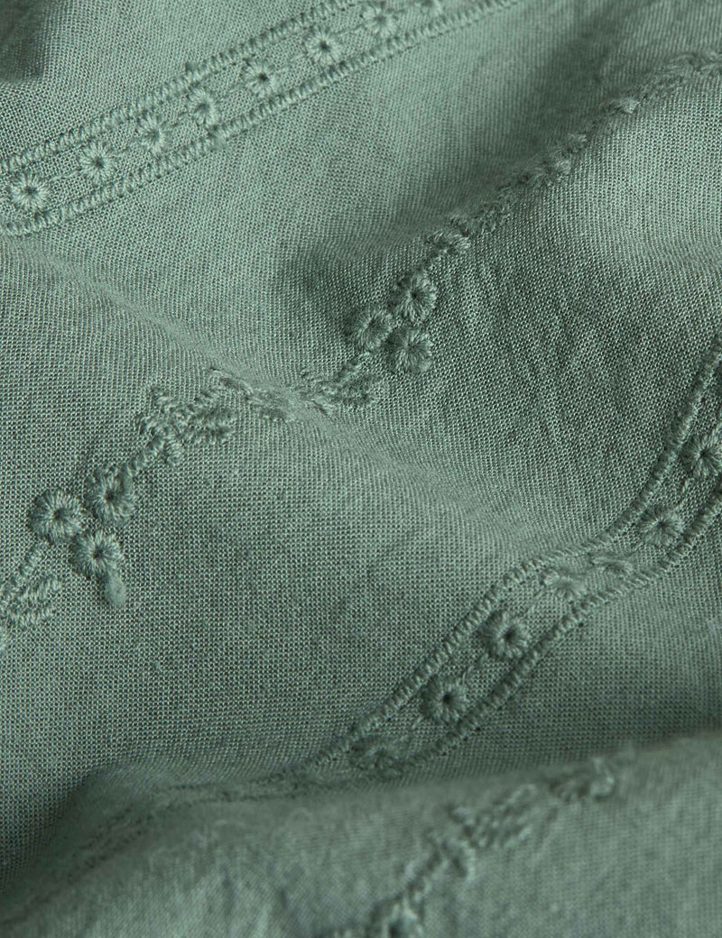 Pure cotton French ruffle embroidery bedding set, imported from the UK